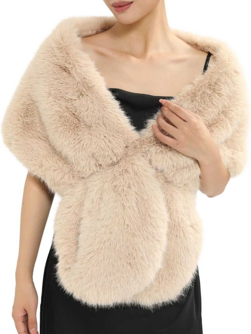 Cozy Faux Fur Collar Scarf for Women - Stylish Neck Shrug for Fall & Winter